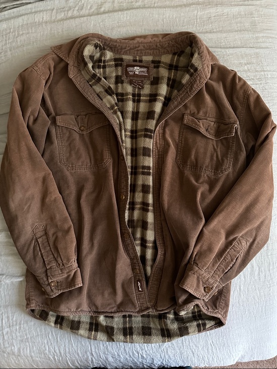 Levi's Other - Vintage Levi's Brown Jacket with Cream Plaid Lining
